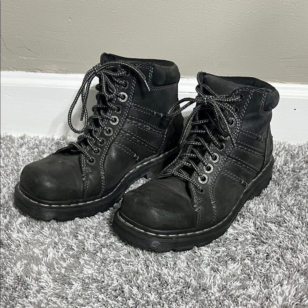 Dr. Martens Buckle Exclusive Black Lace-Up Boots
